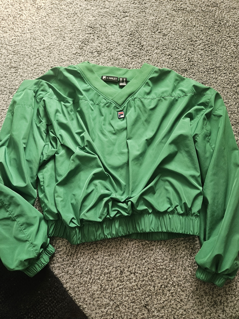 Fila x Hailey Bieber Cropped Pullover Windbreaker